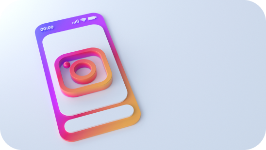 인스타 색상의 핸드폰 이미지